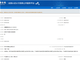 质量管理体系认证证书